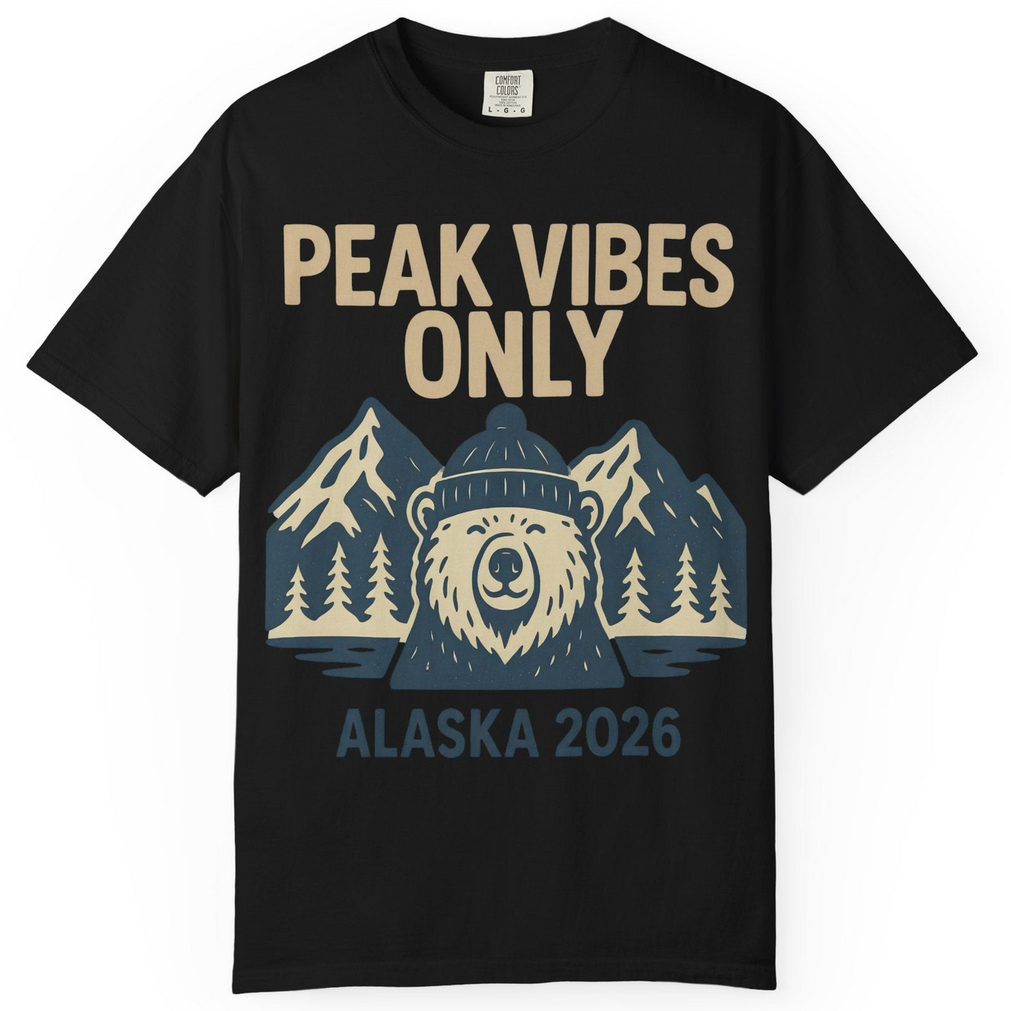 Alaska 2026 Mountain Adventure Bear Comfort Colors T-Shirt – Alaska Cruise Shirts