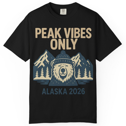 Alaska 2026 Mountain Adventure Bear Comfort Colors T-Shirt – Alaska Cruise Shirts
