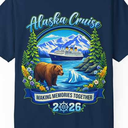 Alaska Cruise 2026 Family Shirt Comfort Colors T-Shirt – Alaska Cruise Shirts Close Up