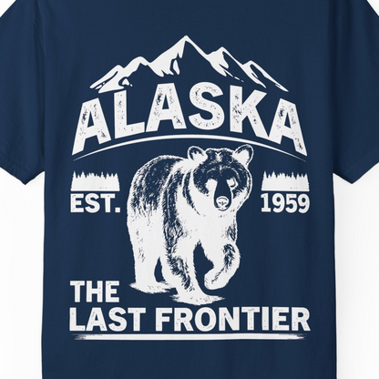 Alaska Bear Shirt Comfort Colors T-Shirt – Alaska Cruise Shirts Close Up