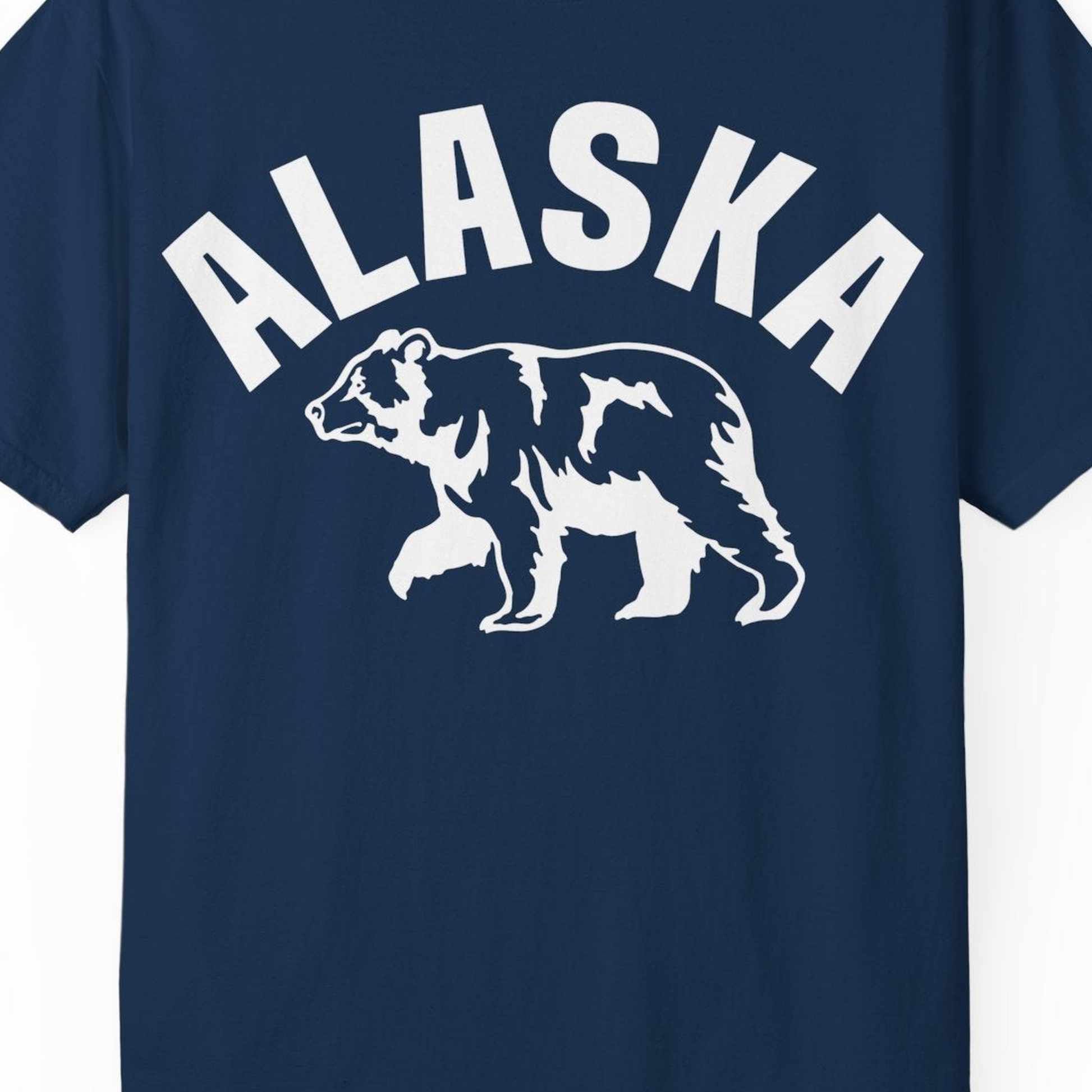 Alaska Bear Silhouette Wildlife Shirt Comfort Colors T-Shirt – Alaska Cruise Shirts Close Up