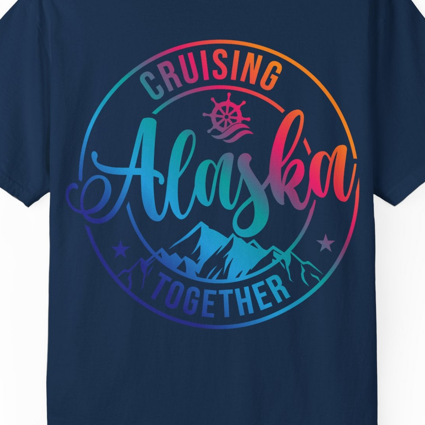 Cruising Alaska Together Shirt Comfort Colors T-Shirt – Alaska Cruise Shirts Close Up