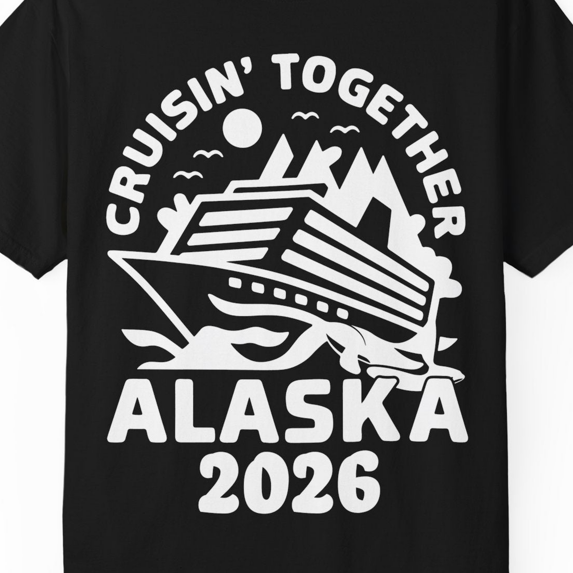 Cruisin Together Alaska Cruise Shirt Comfort Colors T-Shirt – Alaska Cruise Shirts Close Up