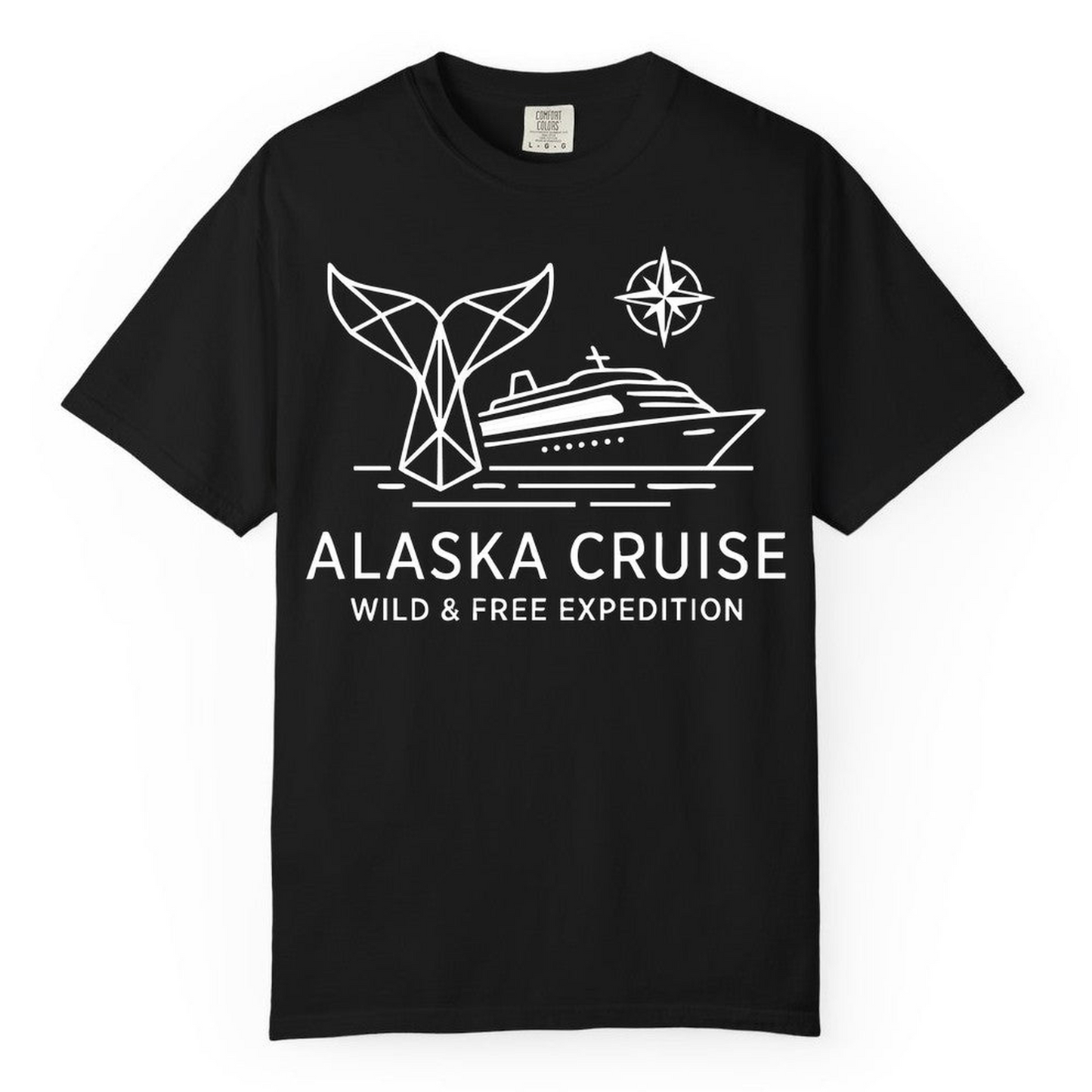 Alaska Cruise Shirt Comfort Colors T-Shirt – Alaska Cruise Shirts Close Up
