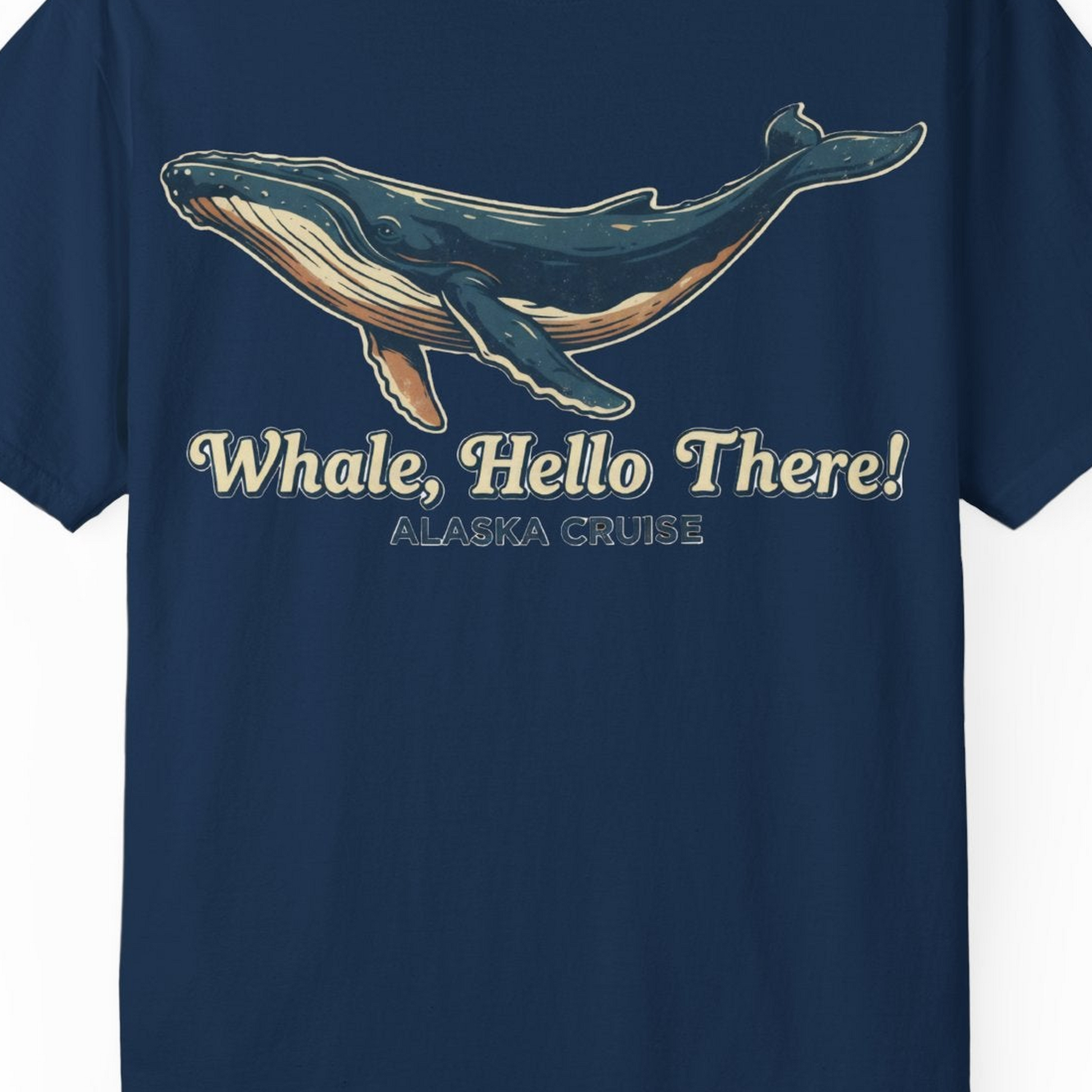 Whale Hello There Alaska Cruise Shirt Comfort Colors T-Shirt – Alaska Cruise Shirts Close Up