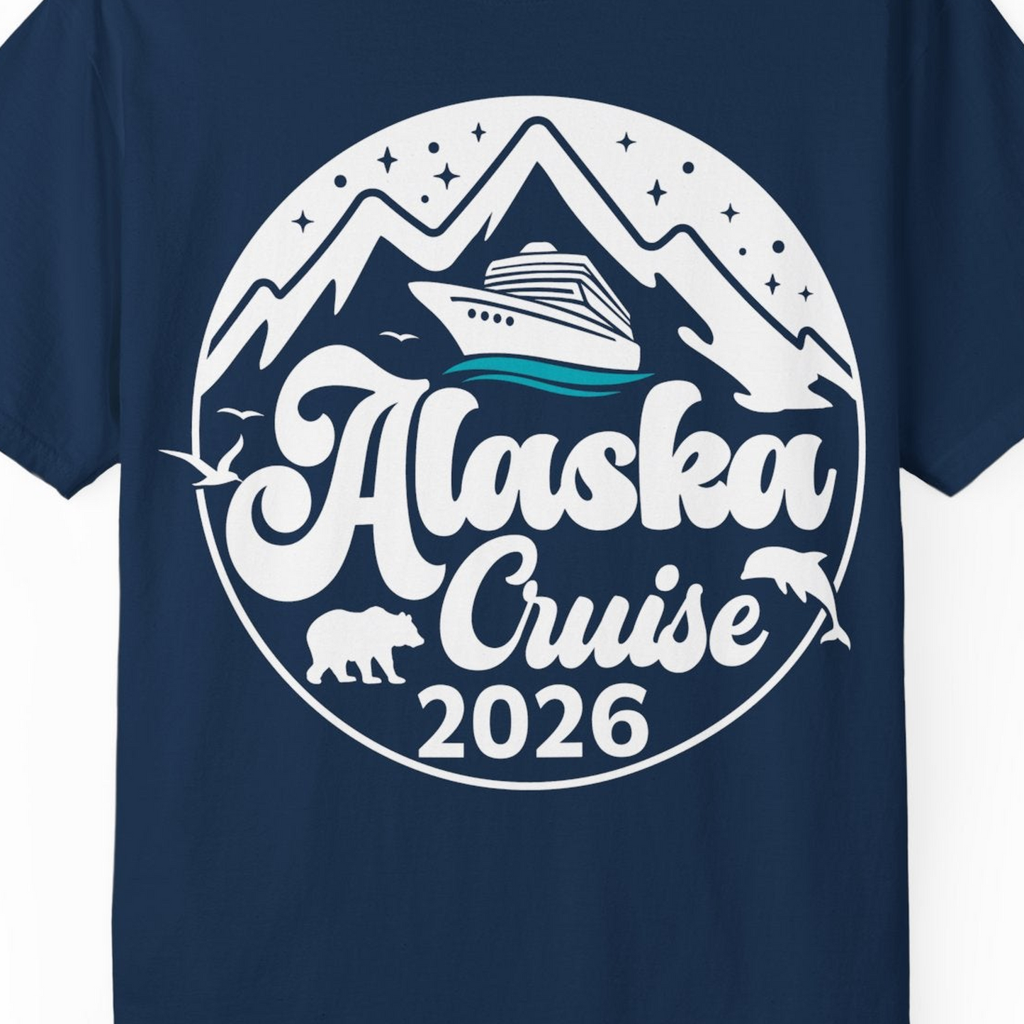 Alaska Cruise 2026 Shirt Comfort Colors T-Shirt – Alaska Cruise Shirts Close Up