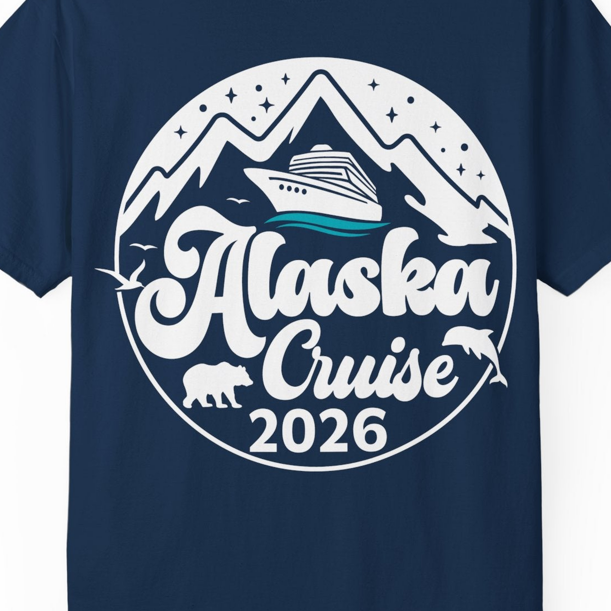 Alaska Cruise 2026 Shirt Comfort Colors T-Shirt – Alaska Cruise Shirts Close Up