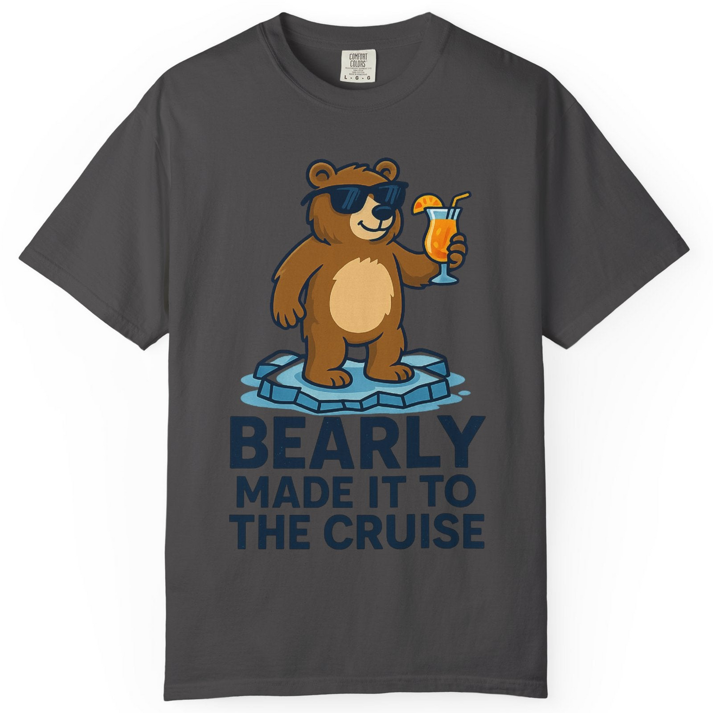 Bear Cruise Shirt Comfort Colors T-Shirt – Graphite – Alaska Cruise Shirts