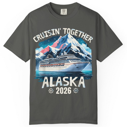 Alaska Cruise 2026 Shirt Comfort Colors T-Shirt – Pepper – Alaska Cruise Shirts