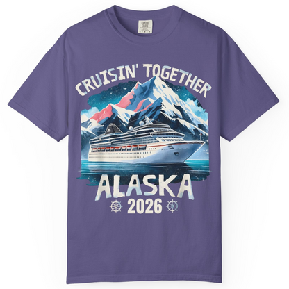 Alaska Cruise 2026 Shirt Comfort Colors T-Shirt – Grape – Alaska Cruise Shirts