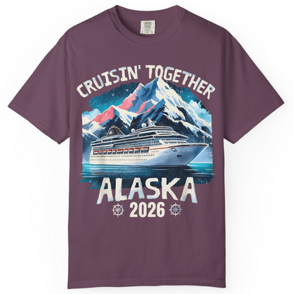 Alaska Cruise 2026 Shirt Comfort Colors T-Shirt – Berry – Alaska Cruise Shirts