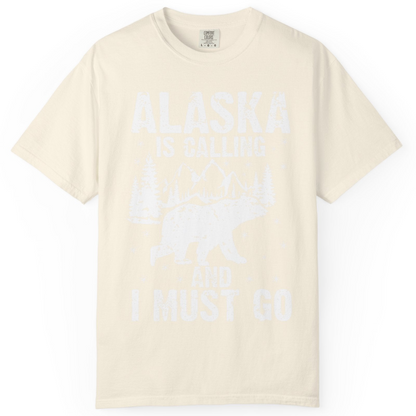 Alaska Is Calling Bear Mountain Wilderness Adventure Vintage Shirt — Comfort Comfort Colors T-Shirt – Ivory – Alaska Cruise Shirts
