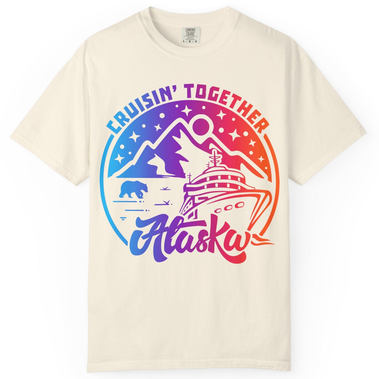 Alaska Cruise Shirt Comfort Colors T-Shirt – Ivory – Alaska Cruise Shirts