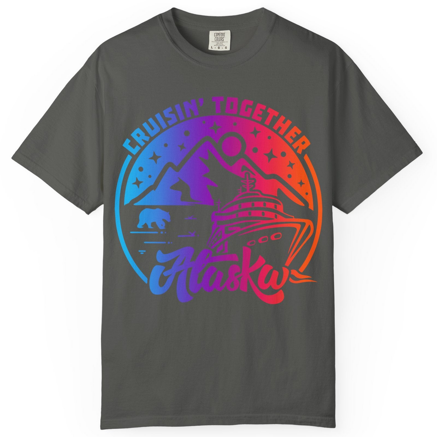 Alaska Cruise Shirt Comfort Colors T-Shirt – Pepper – Alaska Cruise Shirts
