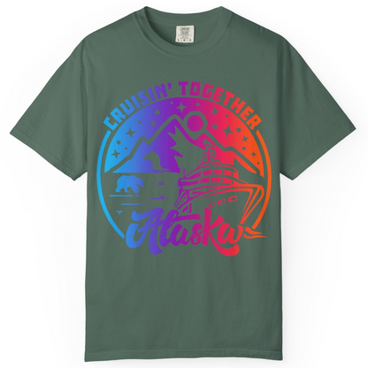Alaska Cruise Shirt Comfort Colors T-Shirt – Blue Spruce – Alaska Cruise Shirts