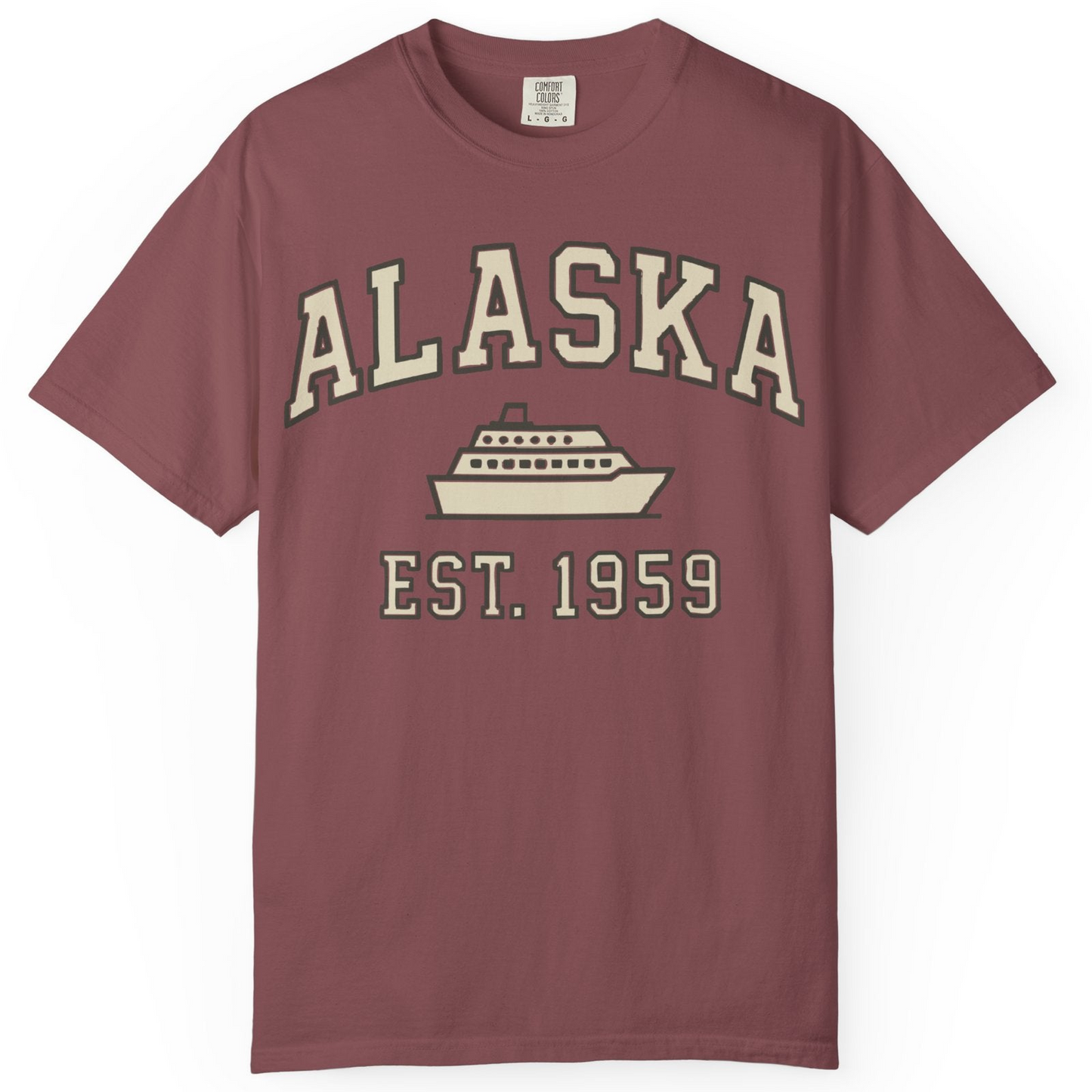 Alaska Cruise Shirt Comfort Colors T-Shirt – Brick – Alaska Cruise Shirts