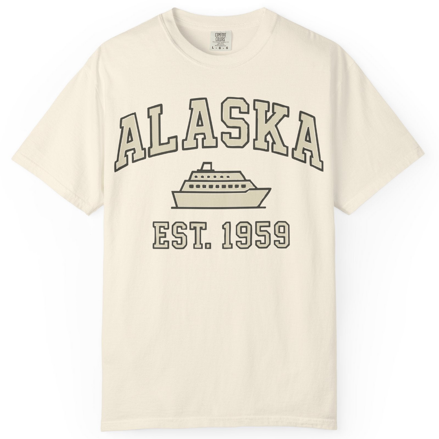 Alaska Cruise Shirt Comfort Colors T-Shirt – Ivory – Alaska Cruise Shirts