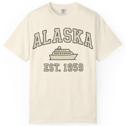 Alaska Cruise Shirt Comfort Colors T-Shirt – Ivory – Alaska Cruise Shirts