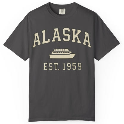 Alaska Cruise Shirt Comfort Colors T-Shirt – Graphite – Alaska Cruise Shirts