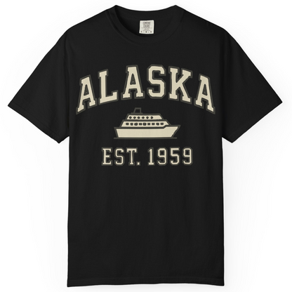 Alaska Cruise Shirt Comfort Colors T-Shirt – Black – Alaska Cruise Shirts