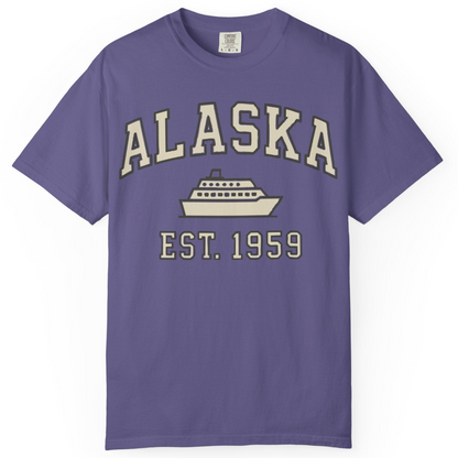 Alaska Cruise Shirt Comfort Colors T-Shirt – Grape – Alaska Cruise Shirts
