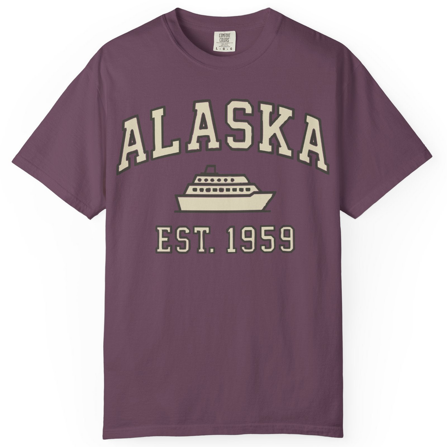 Alaska Cruise Shirt Comfort Colors T-Shirt – Berry – Alaska Cruise Shirts