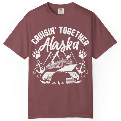 Alaska Cruise Adventure Shirt Comfort Colors T-Shirt – Brick – Alaska Cruise Shirts