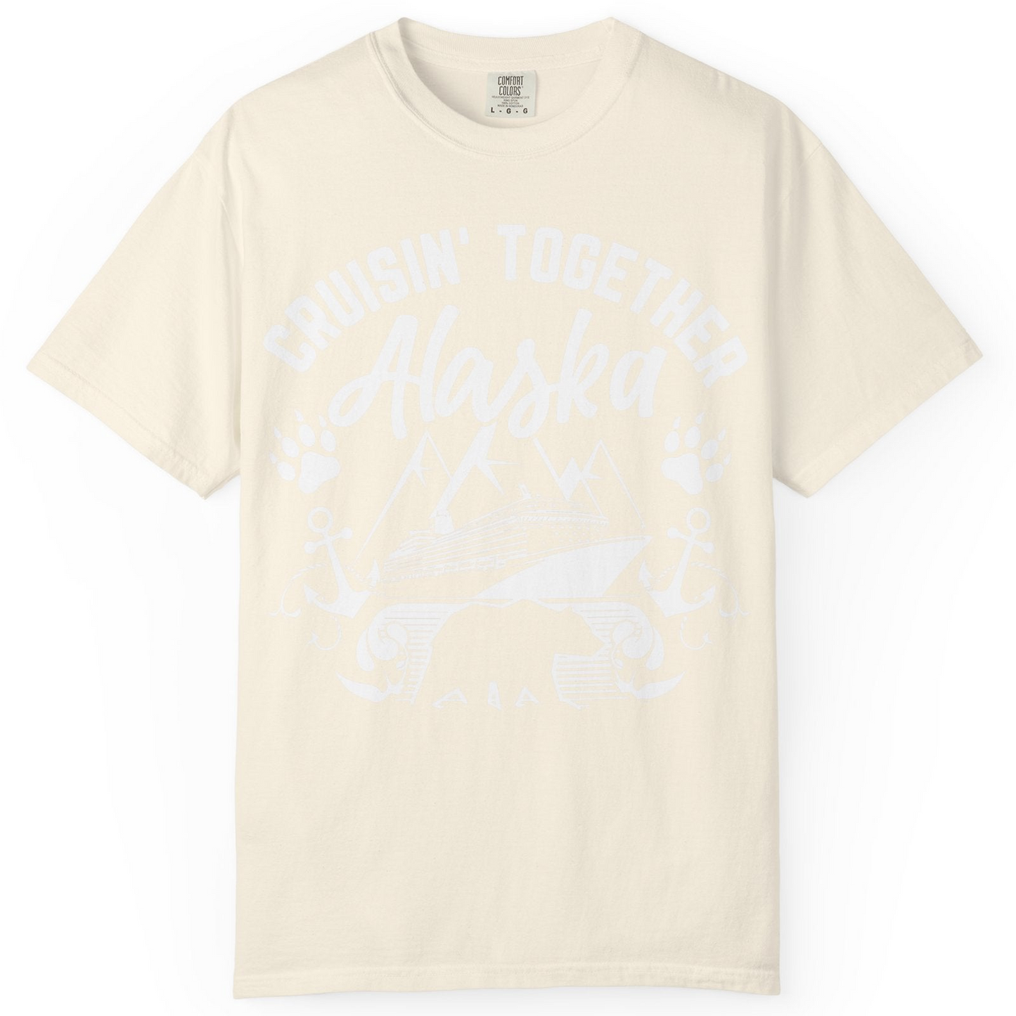 Alaska Cruise Adventure Shirt Comfort Colors T-Shirt – Ivory – Alaska Cruise Shirts
