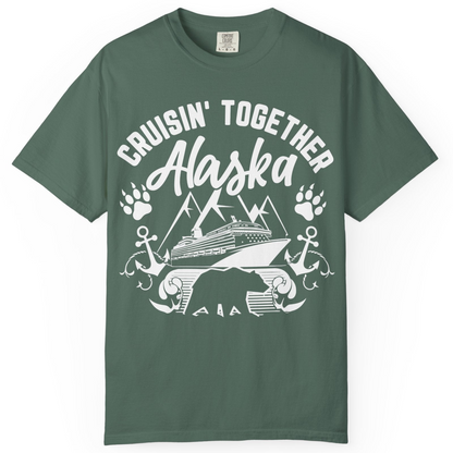 Alaska Cruise Adventure Shirt Comfort Colors T-Shirt – Blue Spruce – Alaska Cruise Shirts