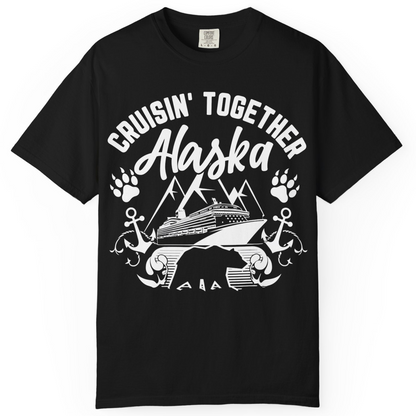 Alaska Cruise Adventure Shirt Comfort Colors T-Shirt – Black – Alaska Cruise Shirts