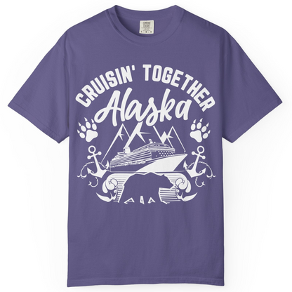 Alaska Cruise Adventure Shirt Comfort Colors T-Shirt – Grape – Alaska Cruise Shirts