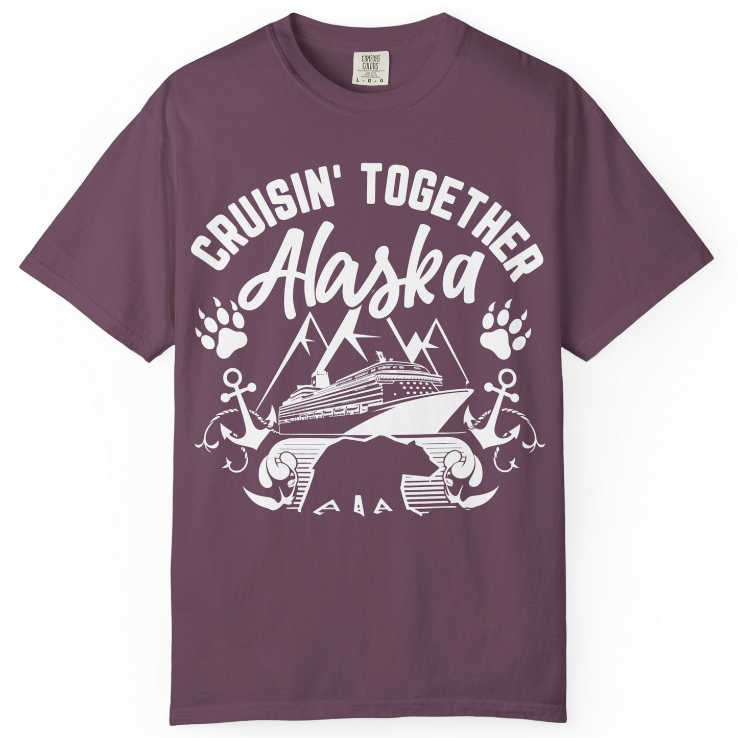 Alaska Cruise Adventure Shirt Comfort Colors T-Shirt – Berry – Alaska Cruise Shirts
