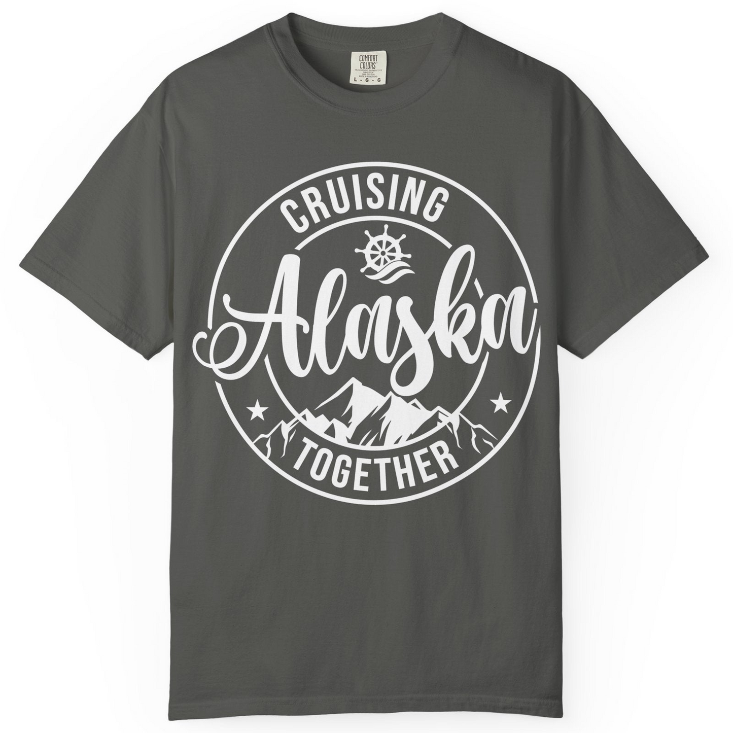 Cruising Alaska Together Shirt Comfort Colors T-Shirt – Pepper – Alaska Cruise Shirts
