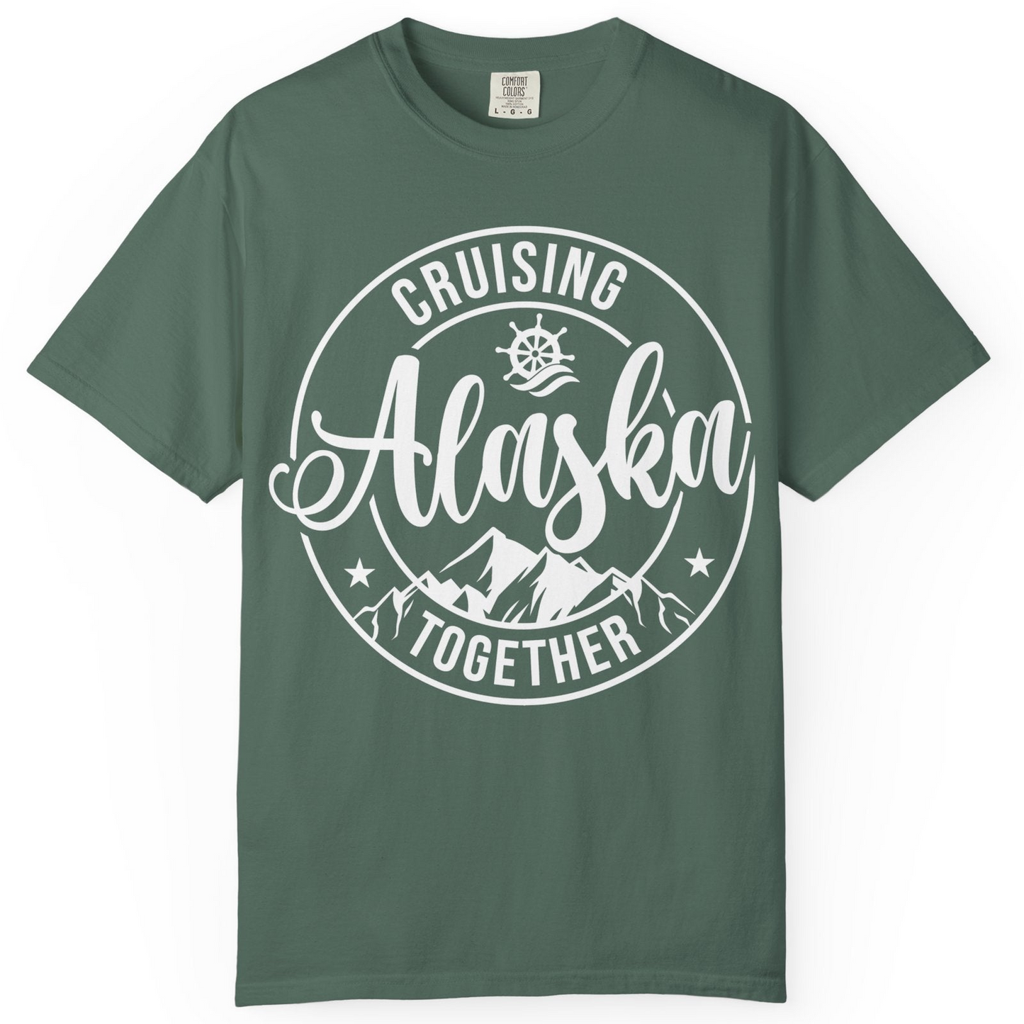 Cruising Alaska Together Shirt Comfort Colors T-Shirt – Blue Spruce – Alaska Cruise Shirts