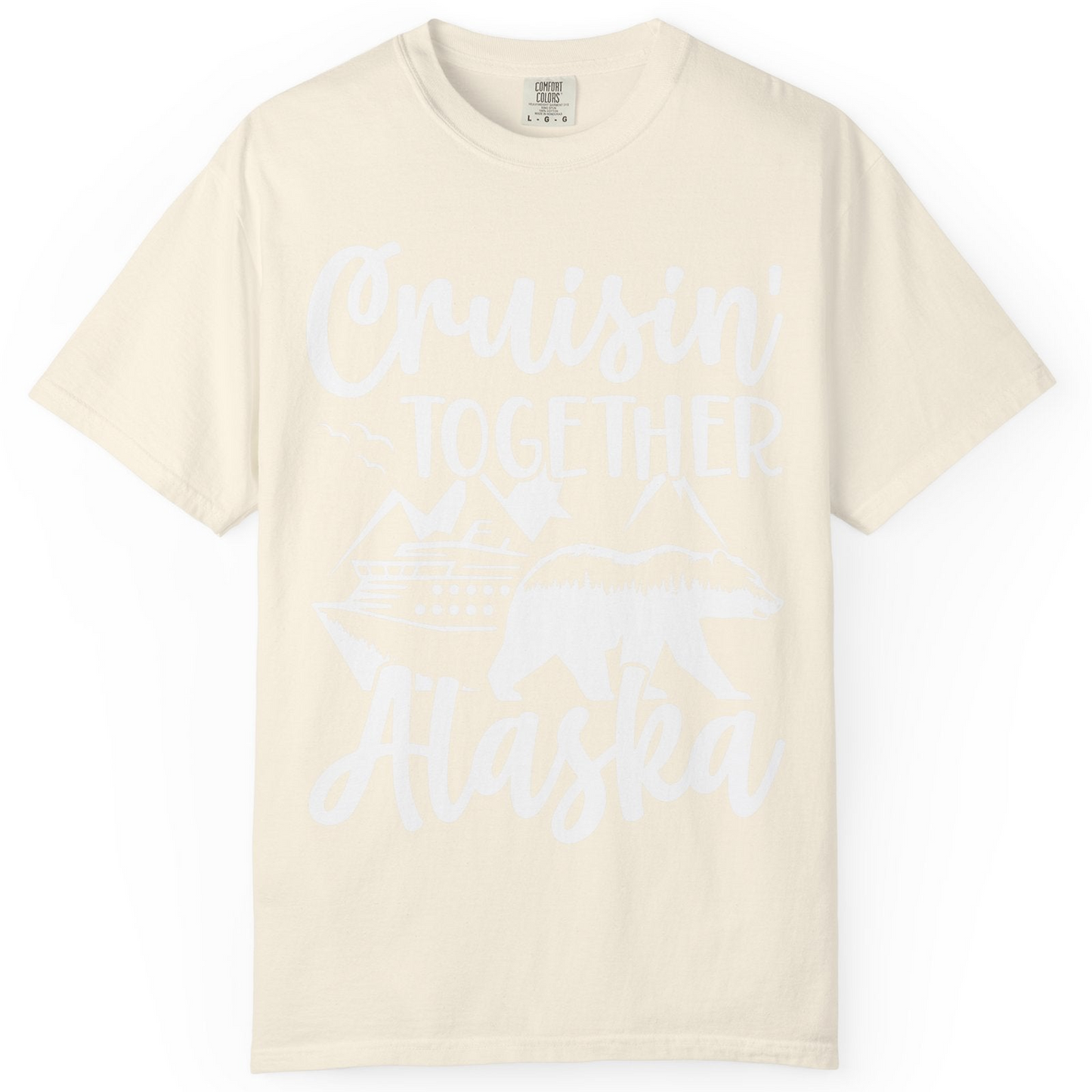 Alaska Cruise Adventure Shirt Comfort Colors T-Shirt – Ivory – Alaska Cruise Shirts