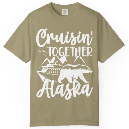 Alaska Cruise Adventure Shirt Comfort Colors T-Shirt – Khaki – Alaska Cruise Shirts