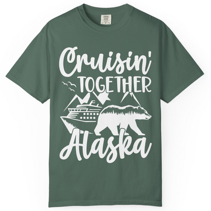Alaska Cruise Adventure Shirt Comfort Colors T-Shirt – Blue Spruce – Alaska Cruise Shirts