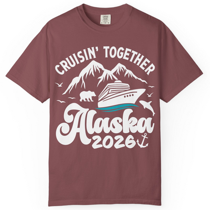 Alaska Cruise Adventure Shirt Comfort Colors T-Shirt – Brick – Alaska Cruise Shirts