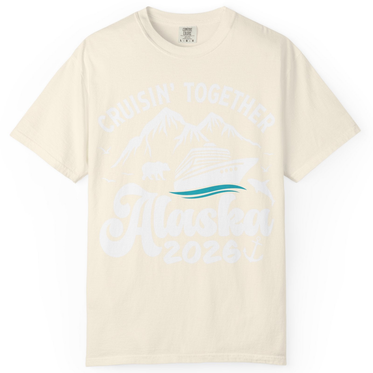 Alaska Cruise Adventure Shirt Comfort Colors T-Shirt – Ivory – Alaska Cruise Shirts