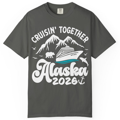 Alaska Cruise Adventure Shirt Comfort Colors T-Shirt – Pepper – Alaska Cruise Shirts