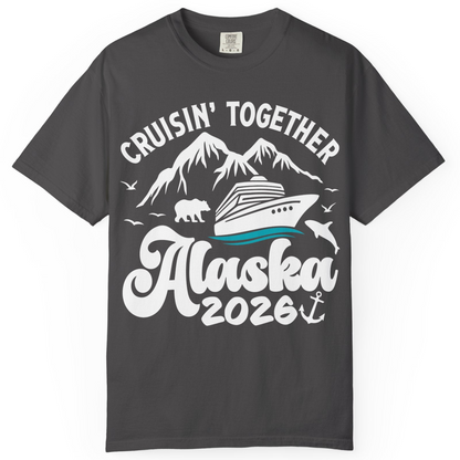 Alaska Cruise Adventure Shirt Comfort Colors T-Shirt – Graphite – Alaska Cruise Shirts