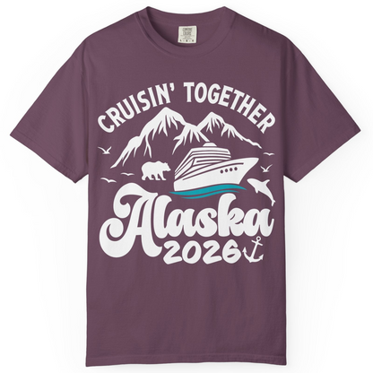 Alaska Cruise Adventure Shirt Comfort Colors T-Shirt – Berry – Alaska Cruise Shirts