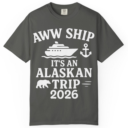 Alaska Cruise Shirt Comfort Colors T-Shirt – Pepper – Alaska Cruise Shirts