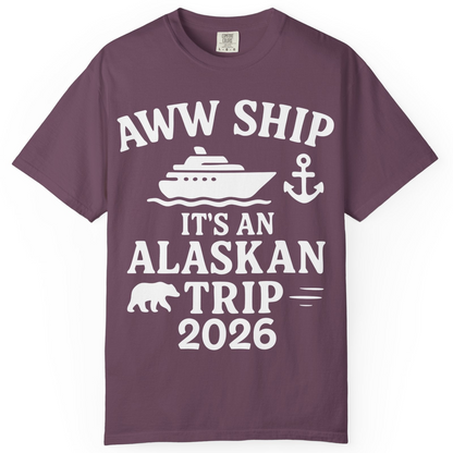 Alaska Cruise Shirt Comfort Colors T-Shirt – Berry – Alaska Cruise Shirts