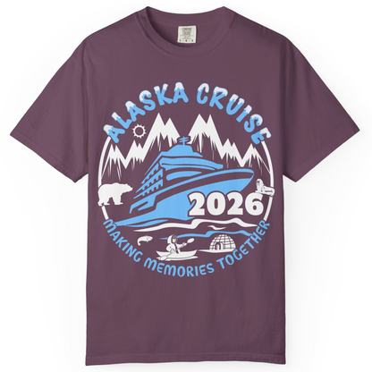 Alaska Cruise 2026 Shirt Comfort Colors T-Shirt – Berry – Alaska Cruise Shirts