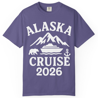Alaska Cruise 2026 Shirt Comfort Colors T-Shirt – Grape – Alaska Cruise Shirts