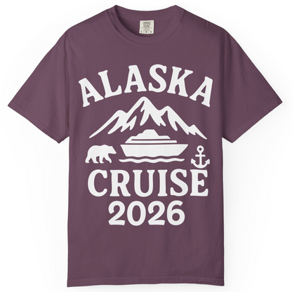 Alaska Cruise 2026 Shirt Comfort Colors T-Shirt – Berry – Alaska Cruise Shirts