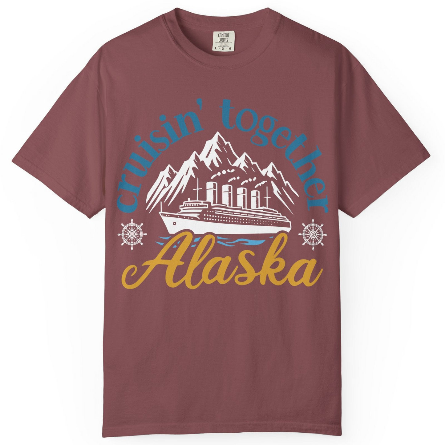 Alaska Cruise Adventure Shirt Comfort Colors T-Shirt – Brick – Alaska Cruise Shirts