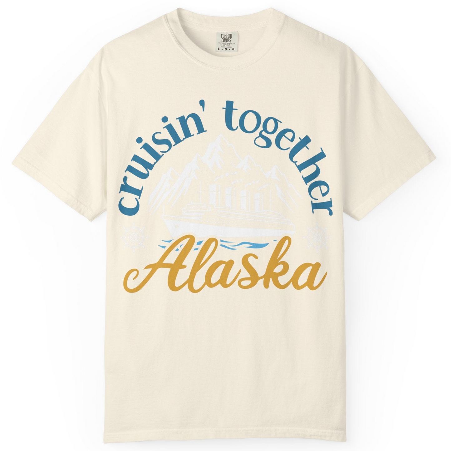 Alaska Cruise Adventure Shirt Comfort Colors T-Shirt – Ivory – Alaska Cruise Shirts