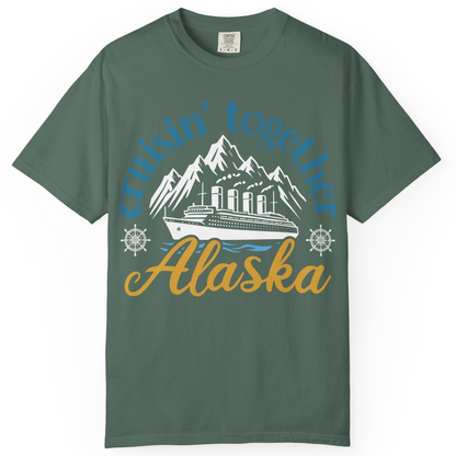 Alaska Cruise Adventure Shirt Comfort Colors T-Shirt – Blue Spruce – Alaska Cruise Shirts